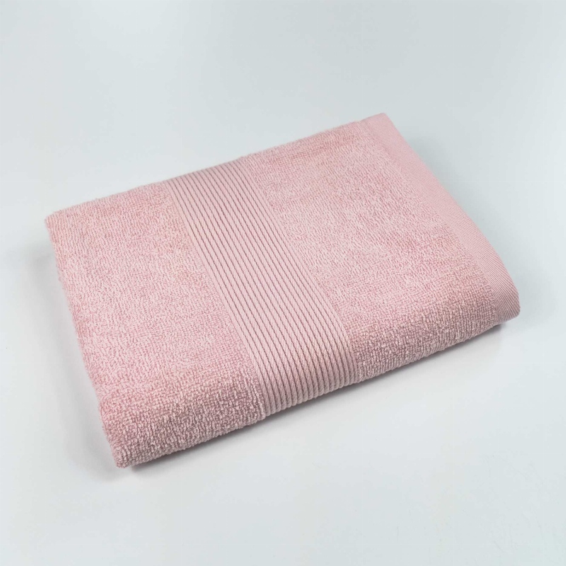 Рушник для рук та обличчя махровий з Бордюром GM Textile 40х70см 400г/м2 (Рожевий)